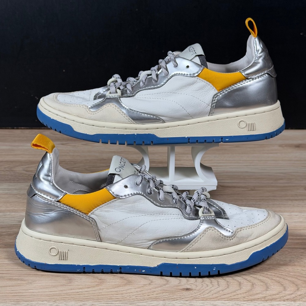 ONCEPT Phoenix Shoes Womens Size 9.5 Silver White Leather Playoff F23 Sneakers